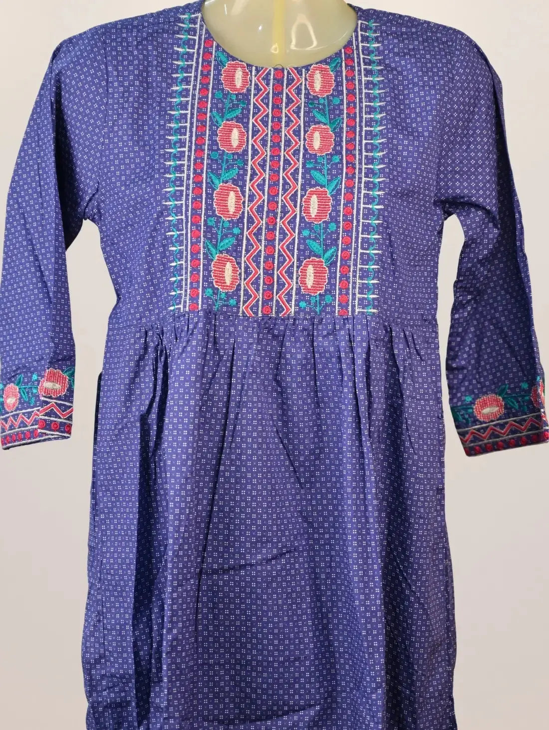 Tribal Spark Kurti in Deep Purple with Ethnic Embroidery