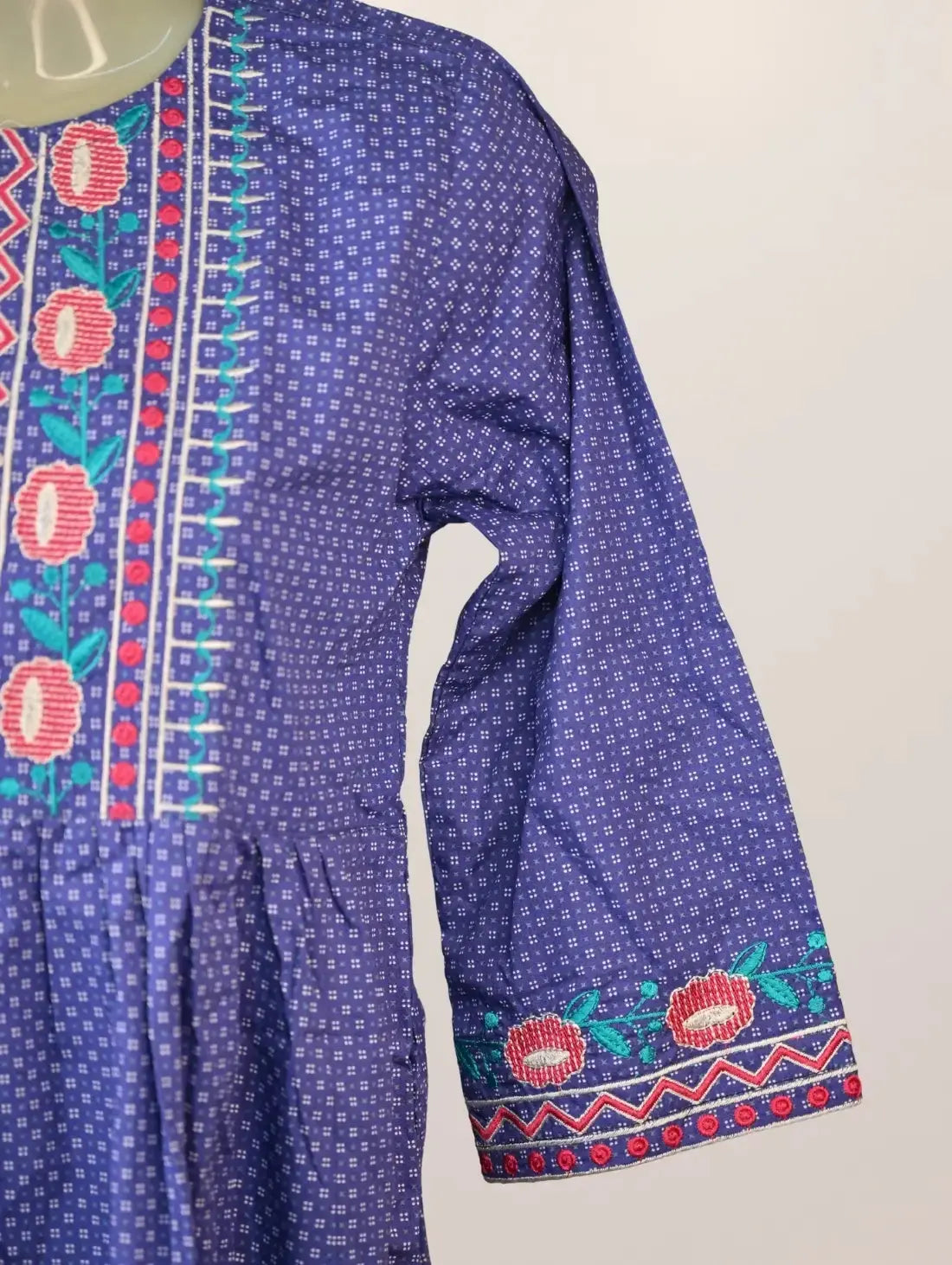 Tribal Spark Kurti in Deep Purple with Ethnic Embroidery