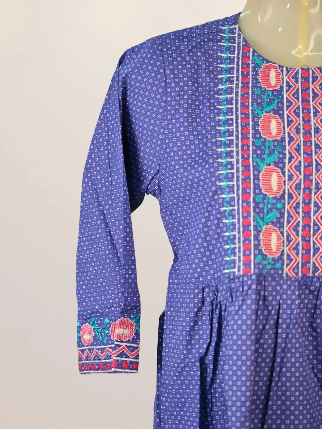 Tribal Spark Kurti in Deep Purple with Ethnic Embroidery