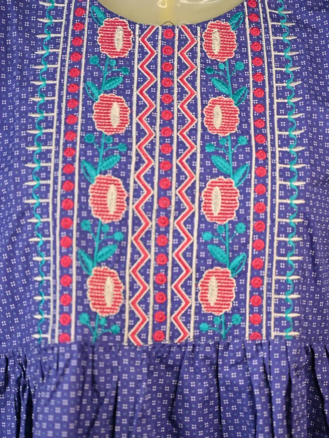Tribal Spark Kurti in Deep Purple with Ethnic Embroidery